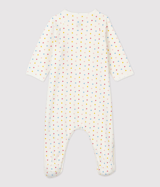 Dors-bien bébé molleton en coton biologique blanc MARSHMALLOW+OCRE/ MULTICO